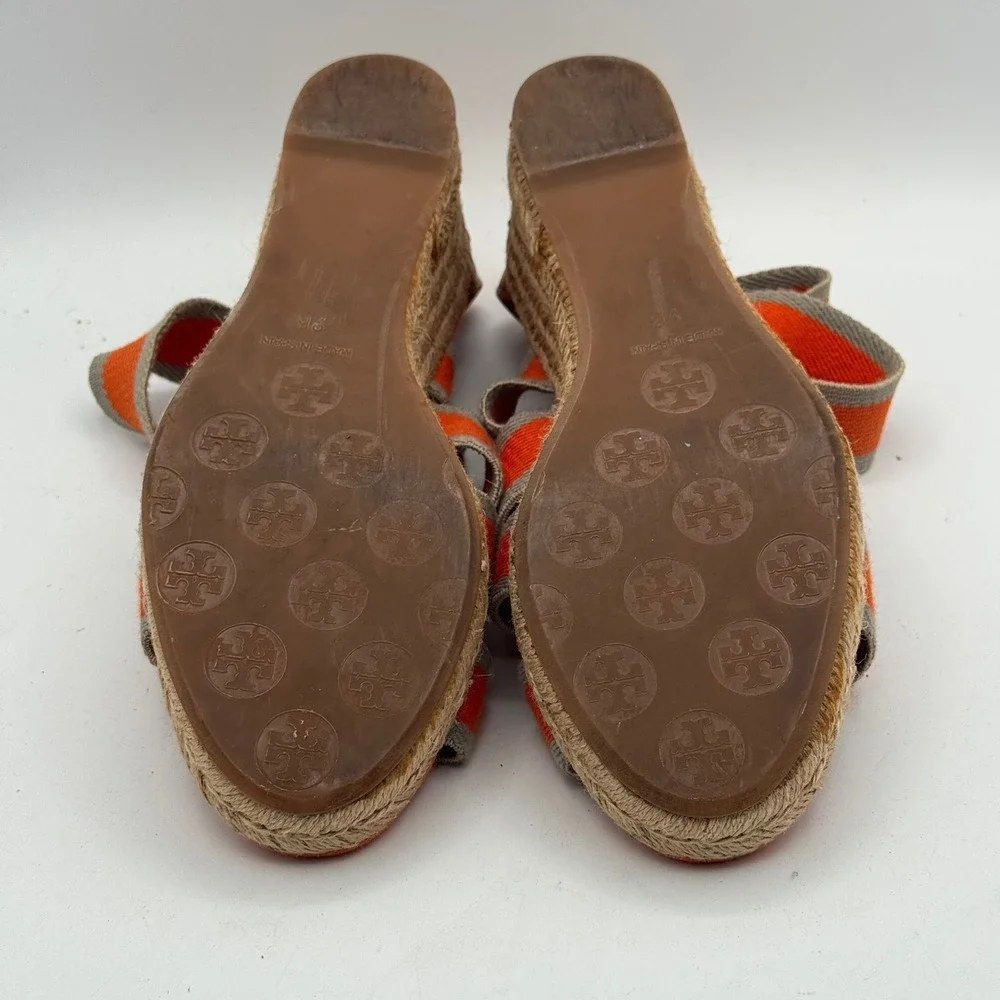 Tory Burch Shoes Womens Size 9B Espadrille Wedge Sandals Strappy Summer Dressy‎